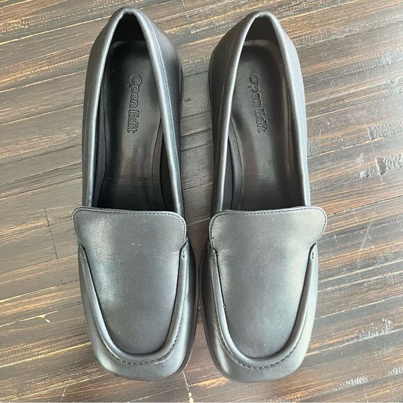 OPEN EDIT Blayke Loafer In Black Faux Leather Size 6.5 NEW - Picture 7 of 16